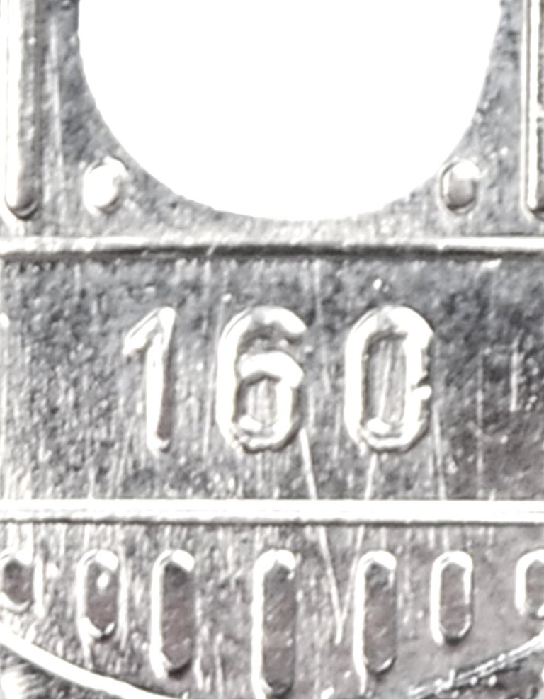 AUTH HERMES Set of Padlock & Key Cadena Silver #120 J611.3