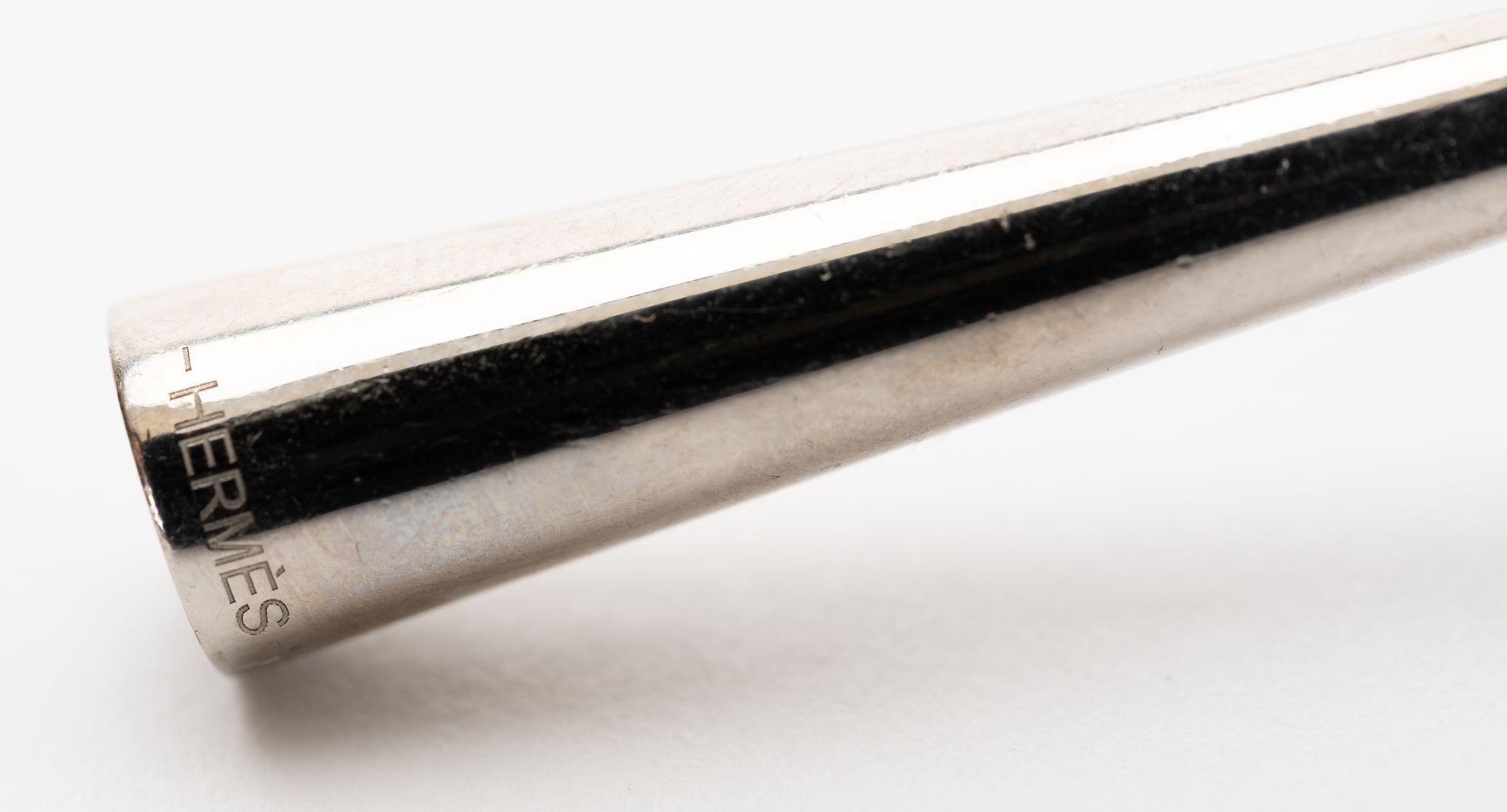 Women's or Men's Hermès Palladium Whistle Charm
