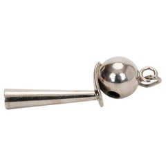 Hermès Palladium Whistle Charm