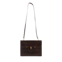 Hermes Palonnier Brown Box Leather Crossbody Bag