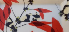 Hermès Panda Bear Print Porcelain Gold Cigar Ashtray Change Tray