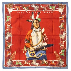 Hermès "Pani la Shar Pawnee" 90cm Silk Scarf by Kermit Oliver, 2001.