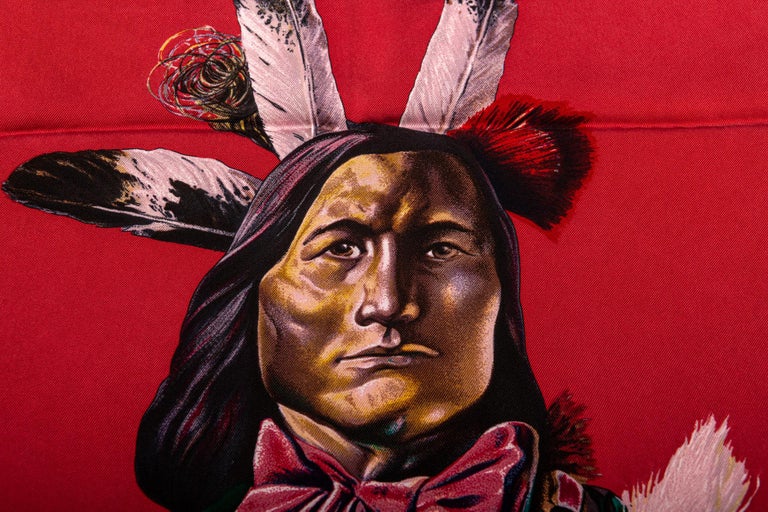 [Hermes] Hermes Twilly Pani La Shar Pawnee Pawnee Chief Scarf Orange [Used] [Authenticated/Genuine Product Guaranteed] 196962