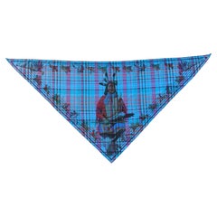 Hermès Pani La Shar Pawnee Silk Scarf Pointu Madras Charms Kermit Oliver