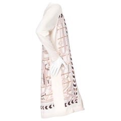 Hermès Panoplie Equestre Twillaine Patterned Silk-Back Cardigan