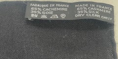 Hermes Paperoles Huge Cashmere and Silk Rare Vintage Shawl Scarf Wrap Throw