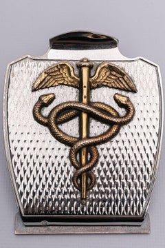 Hermes Paperweight in Solid Silver Caduceus