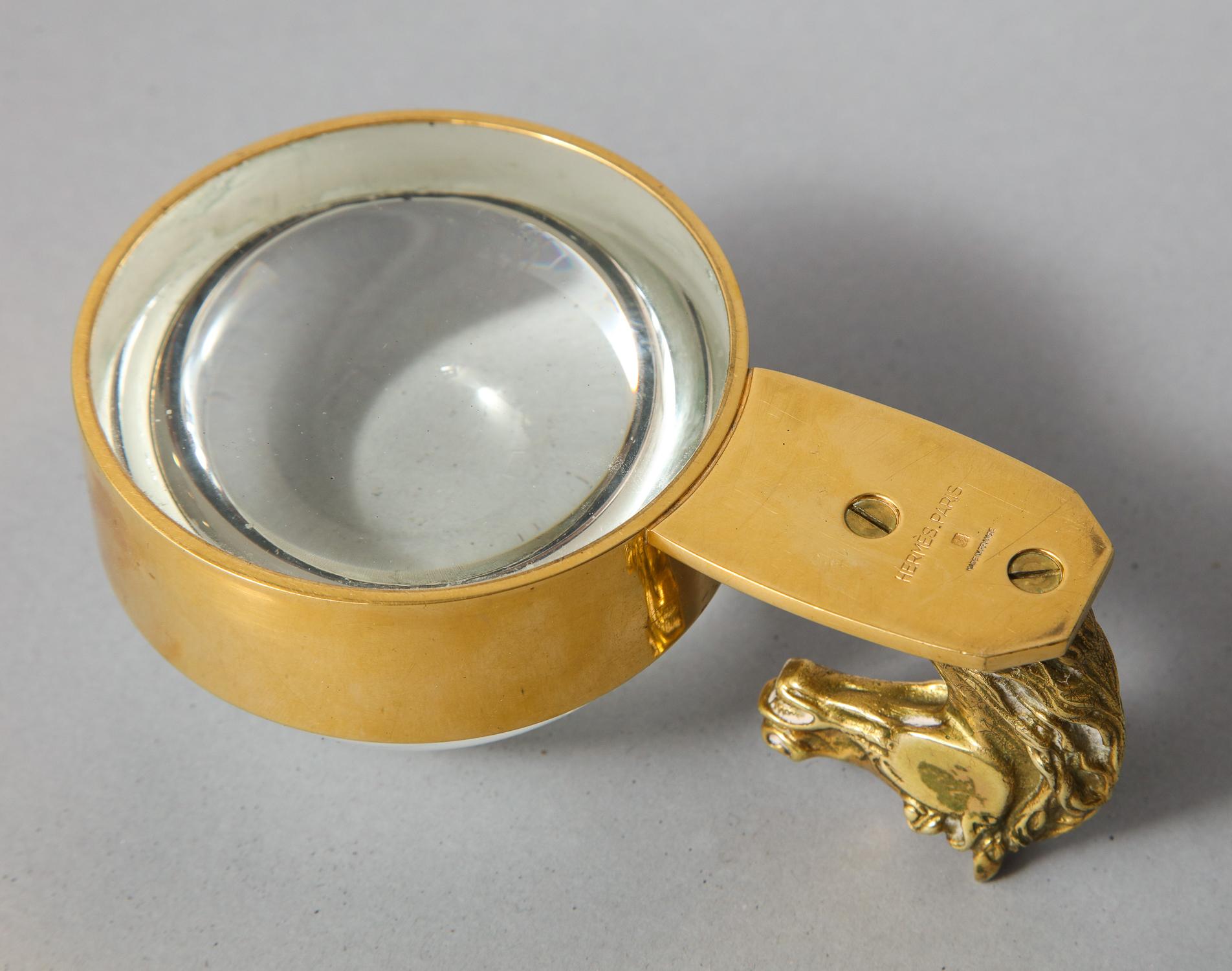 Late 20th Century Hermes Paperweight Magnifier