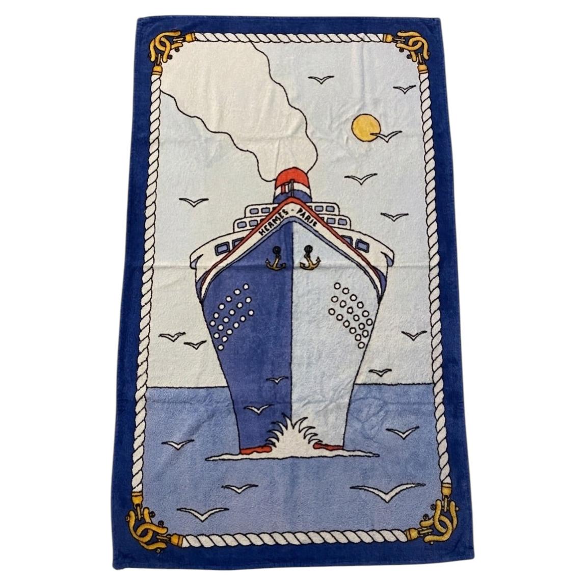 Hermes Paquebot Terry Beach Towel