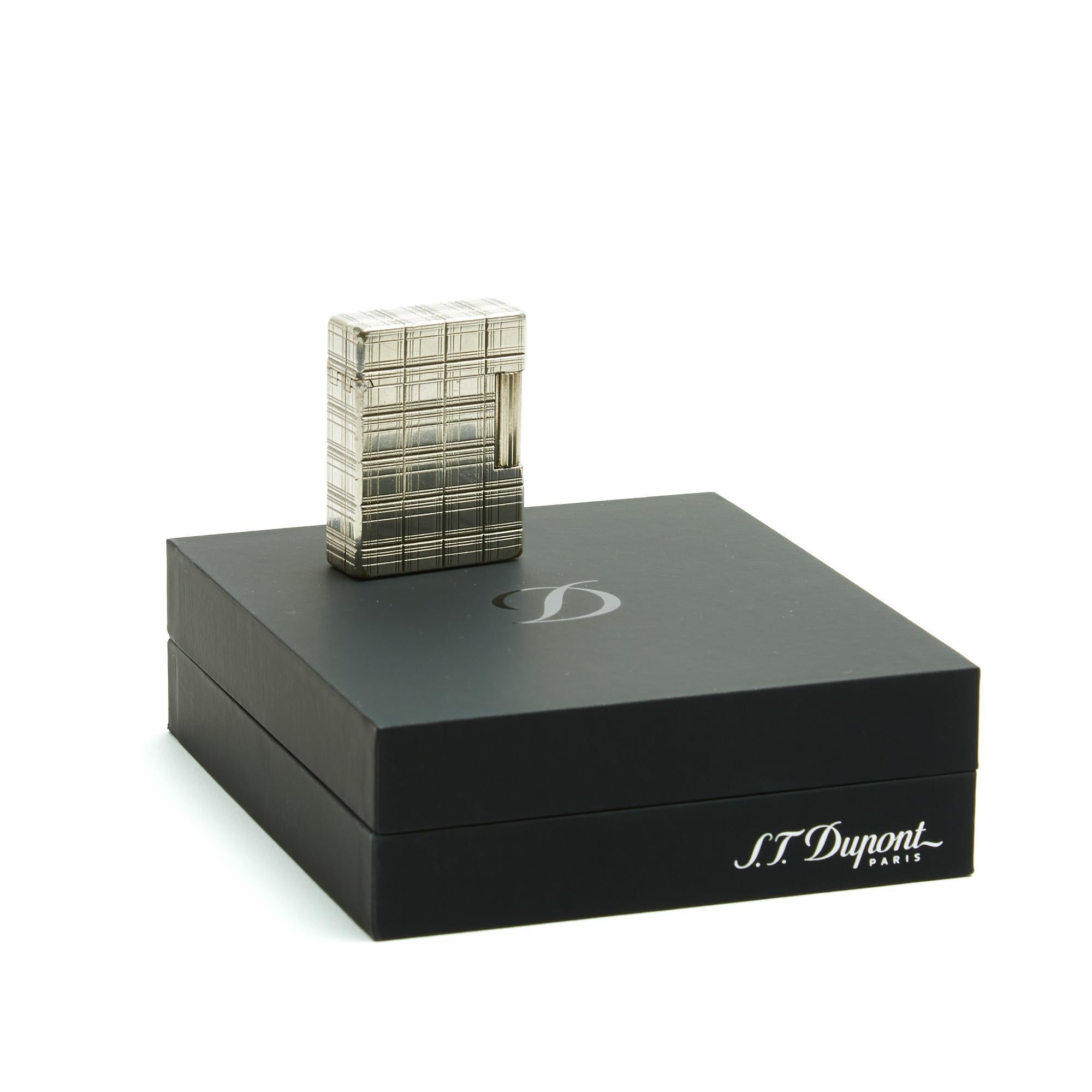 Hermès par ST Dupont Tartan argent Silver Check Dupont by Hermes in vendita 1