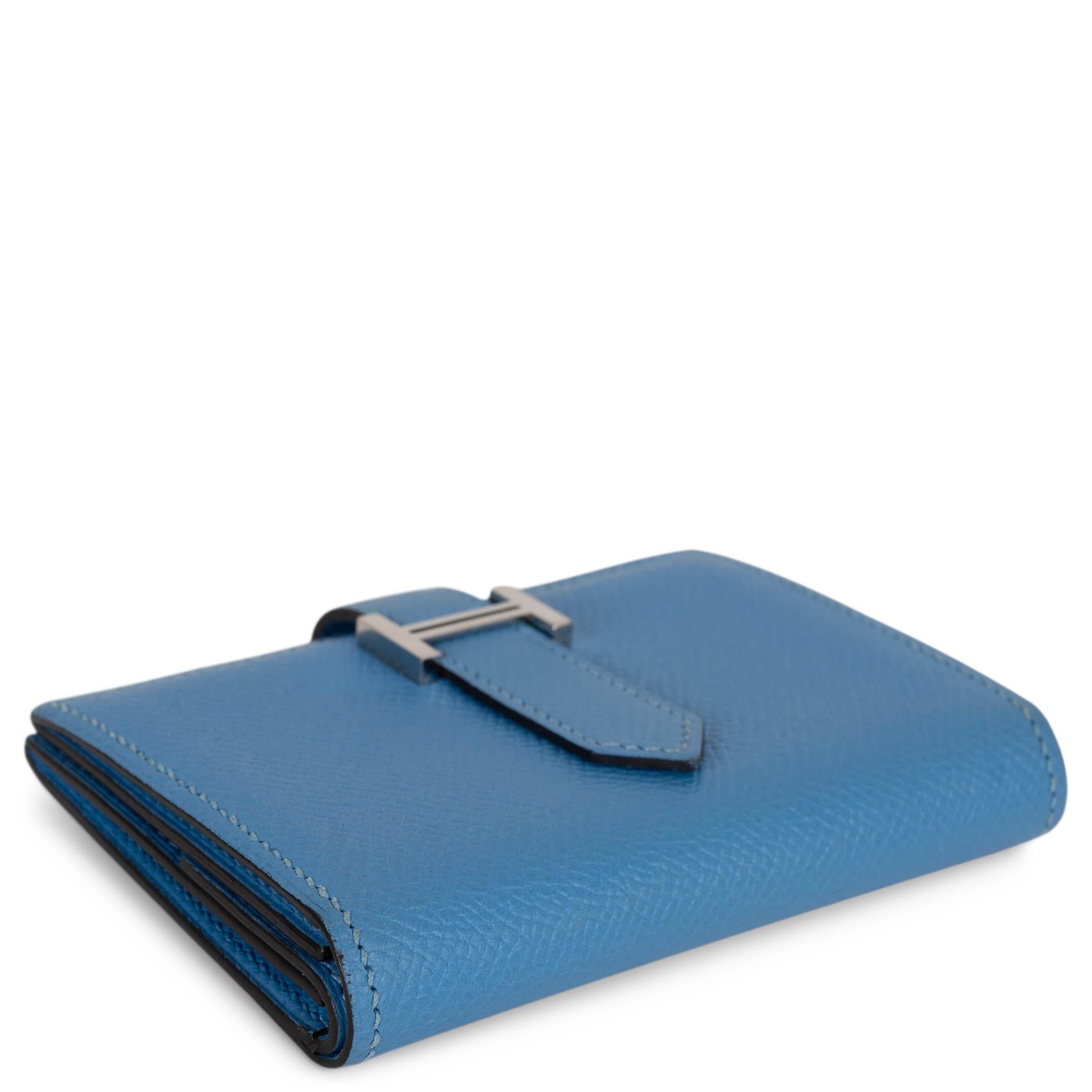 HERMES Paradis blu Epsom pelle BEARN MINI Portafoglio Phw In condizioni ottime in vendita a Zürich, CH