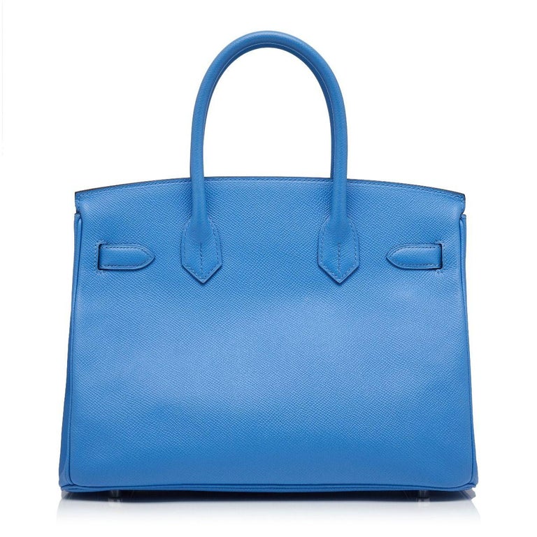 Hermes Paradise Blue 30cm Birkin Bag at 1stDibs