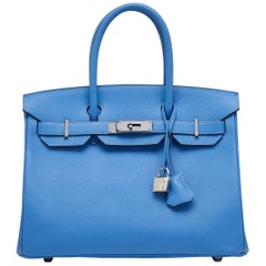 Hermes Paradise Blue 30cm Birkin Bag