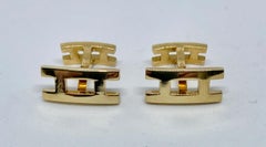 Hermes "Parallele" Cufflinks in 18 Karat Yellow Gold