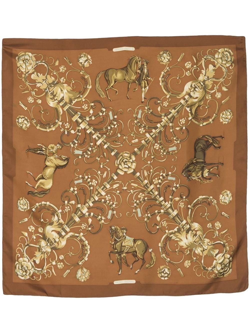 Foulard di seta Hermes Parc Royal by Marie Francoise Heron in vendita 3