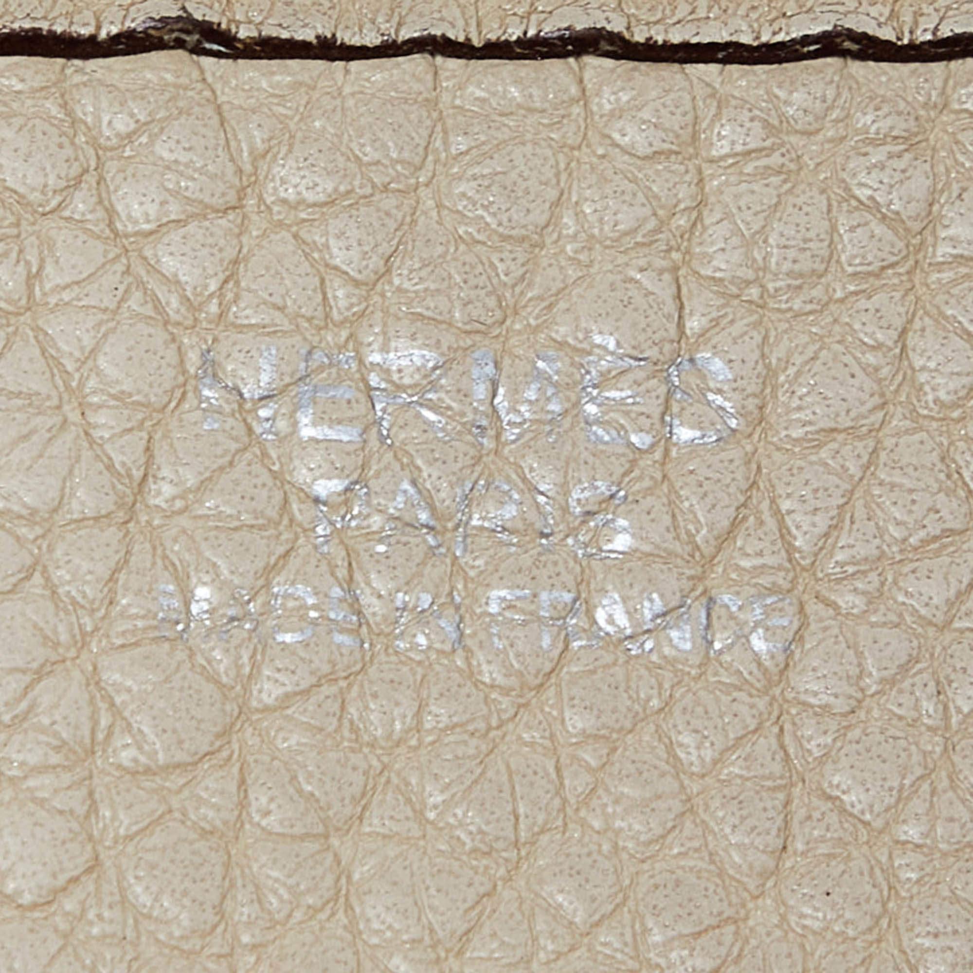 Hermes Parchemin Taurillion Clemence Leather Evelyne II PM Bag 6