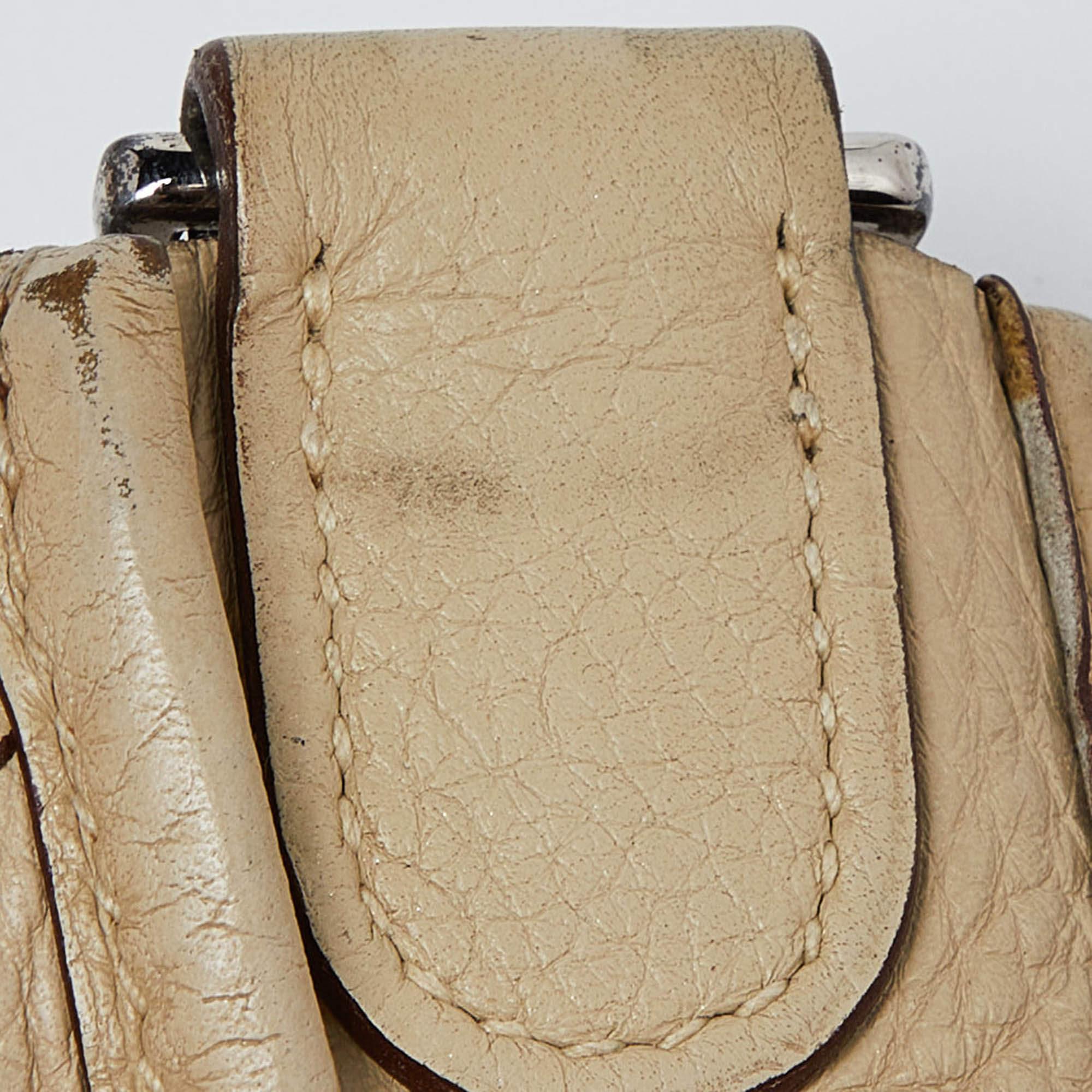 Hermes Parchemin Taurillion Clemence Leather Evelyne II PM Bag 4