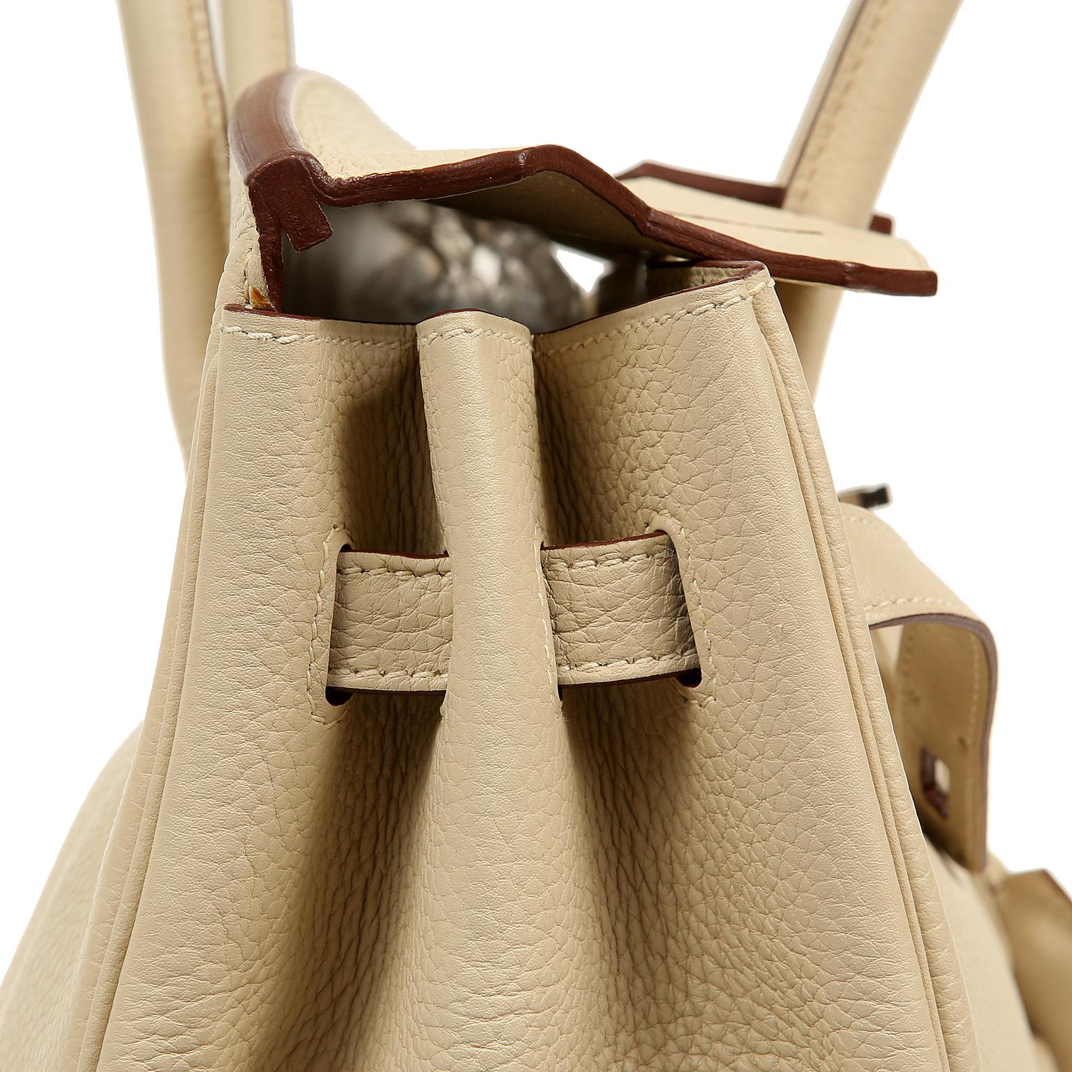 Hermes Parchemin Togo 35 cm Birkin Bag en vente 5