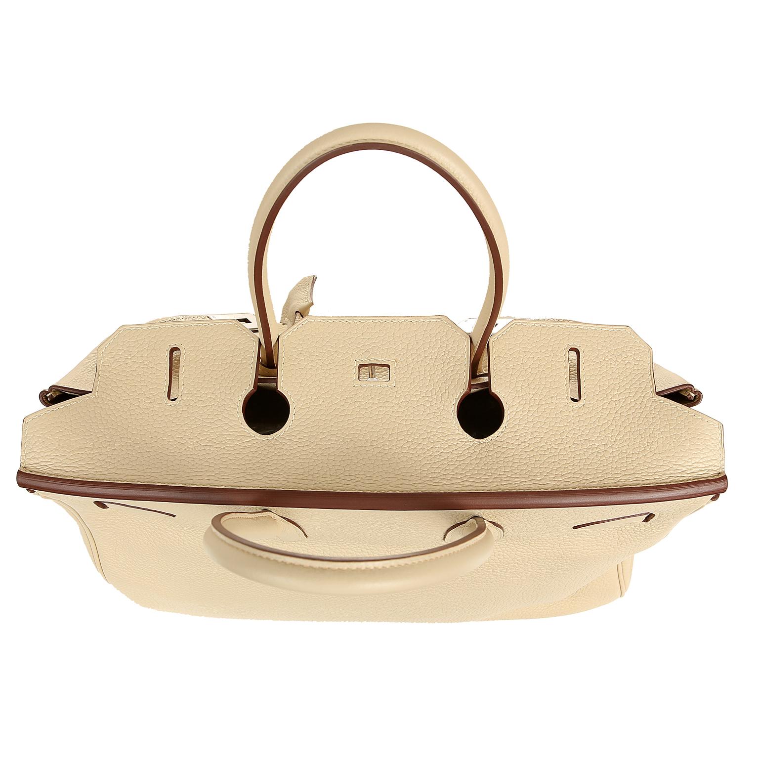 Hermes Parchemin Togo 35 cm Birkin Bag en vente 6