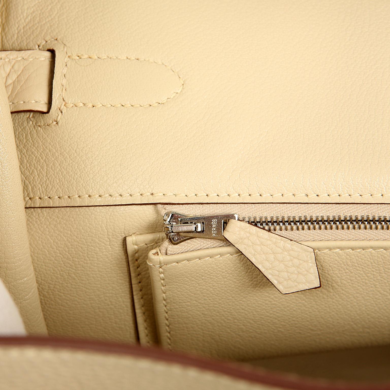 Hermes Parchemin Togo 35 cm Birkin Bag en vente 9