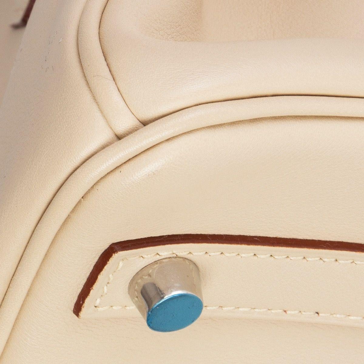 HERMES Parchemin white pink Swift leather & Palladium BIRKIN 30 Bag 3