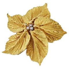 Broche Hermes Paris en or jaune 18 carats