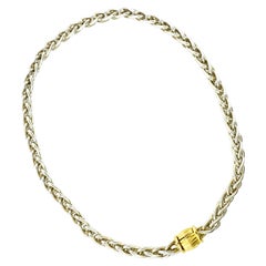Hermes Paris 18k Yellow Gold and Sterling Silver Necklace, circa 1995