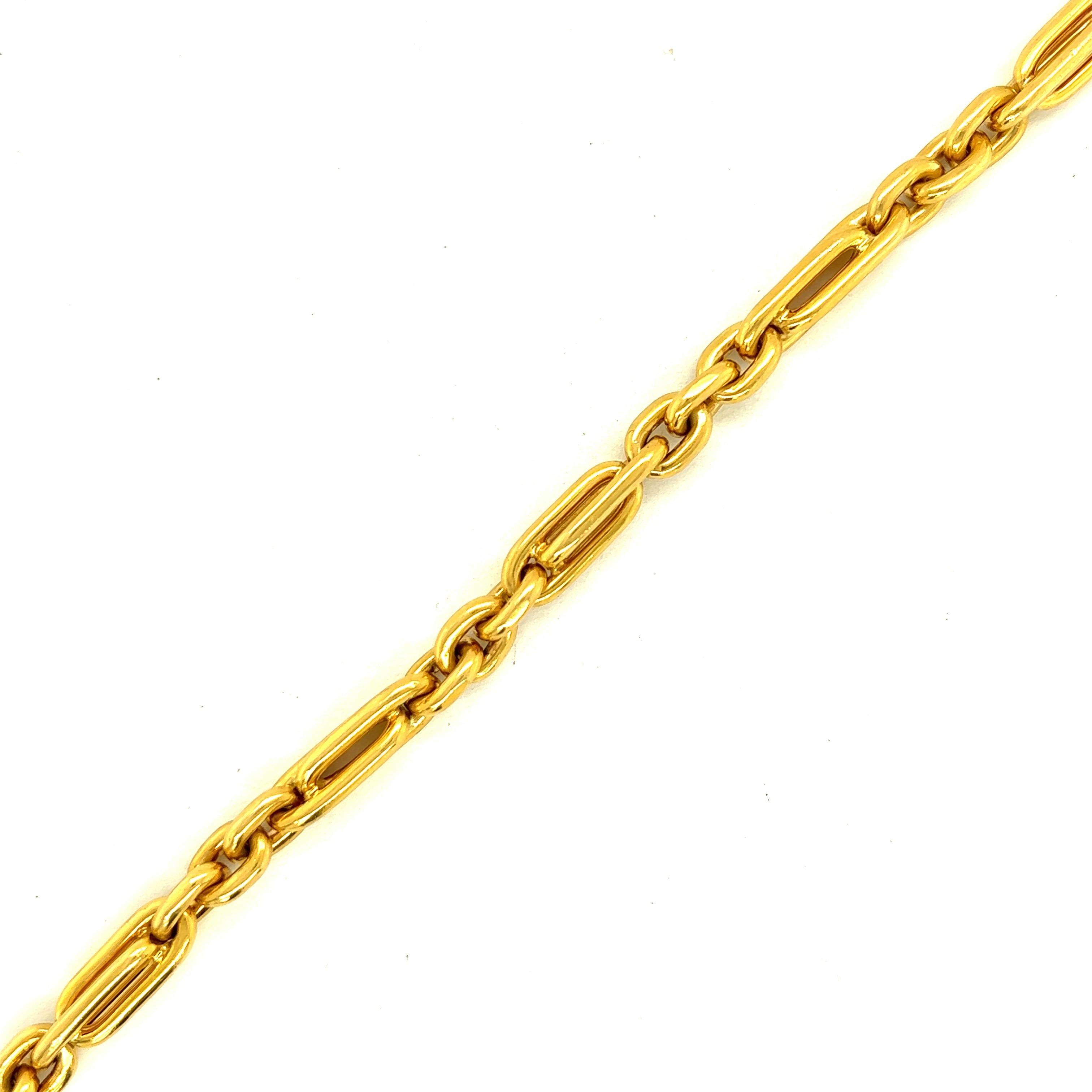 Women's or Men's Hermés Paris 18k Yellow Gold Link Bracelet