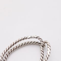 HERMES Paris 1960-1970 Twisted Ropes Money-Clip In .925 Sterling Silver With Box