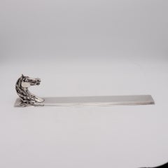 Hermes Paris 1960 Vintage Horse Motif Paper Weight Letter 0pener in Silver