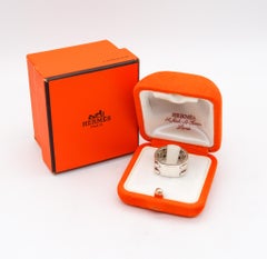Hermes Paris 1970 Flexible Squared Ring in Solid .925 Sterling Silver