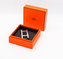 HERMES Paris 1980 Geometrische Geldklammer In massivem .925 Sterlingsilber mit Schachtel