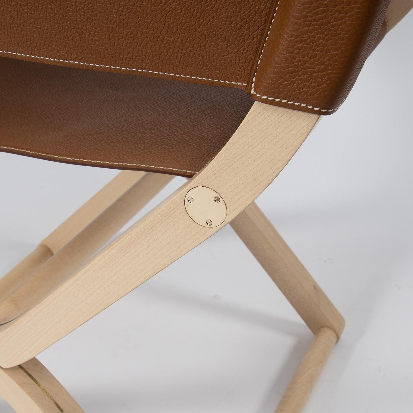 Cuir Hermès Paris:: un fauteuil pliant 