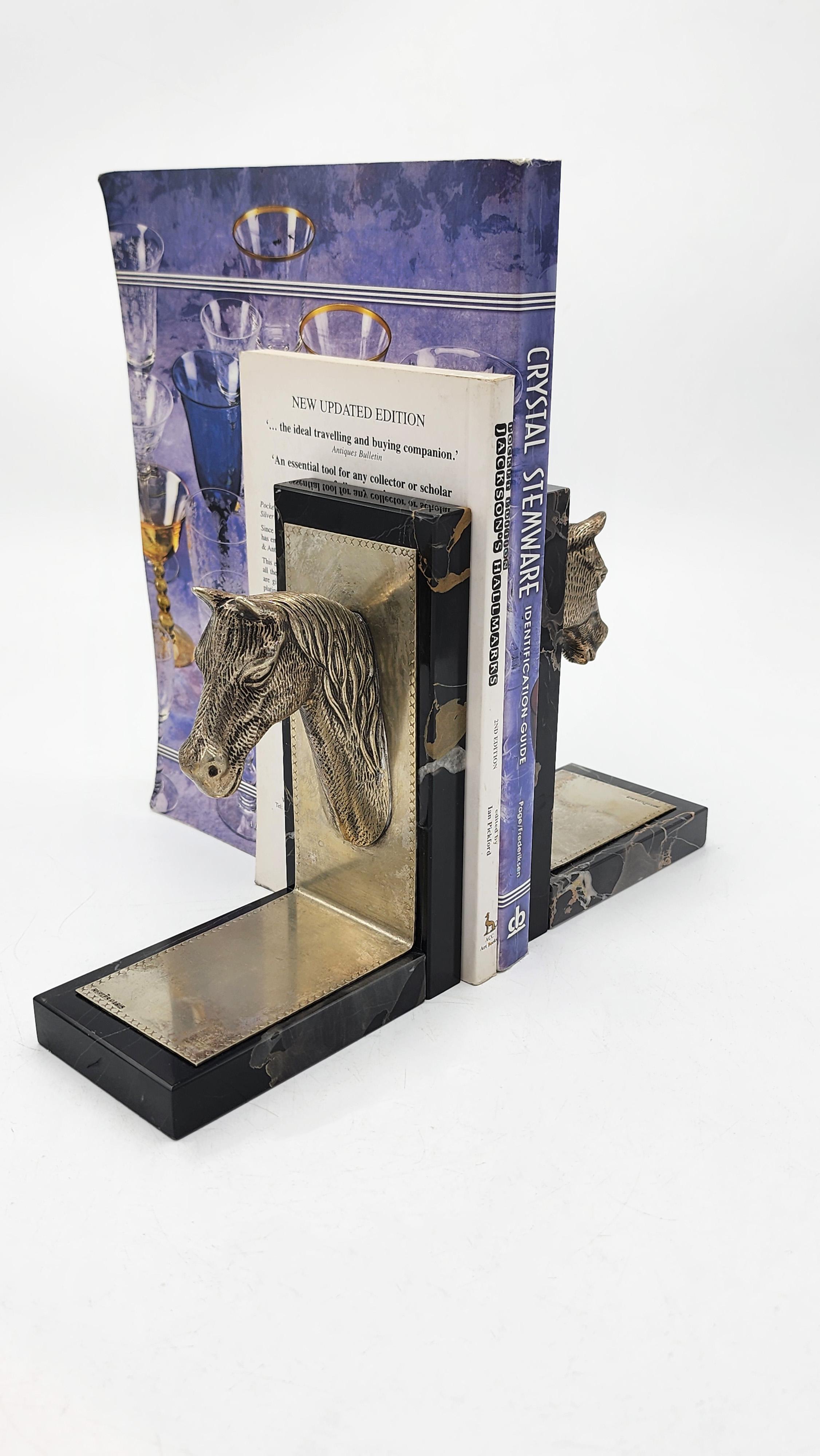 XX secolo Hermes Paris Art Deco Fermalibri Testa di Cavallo in vendita