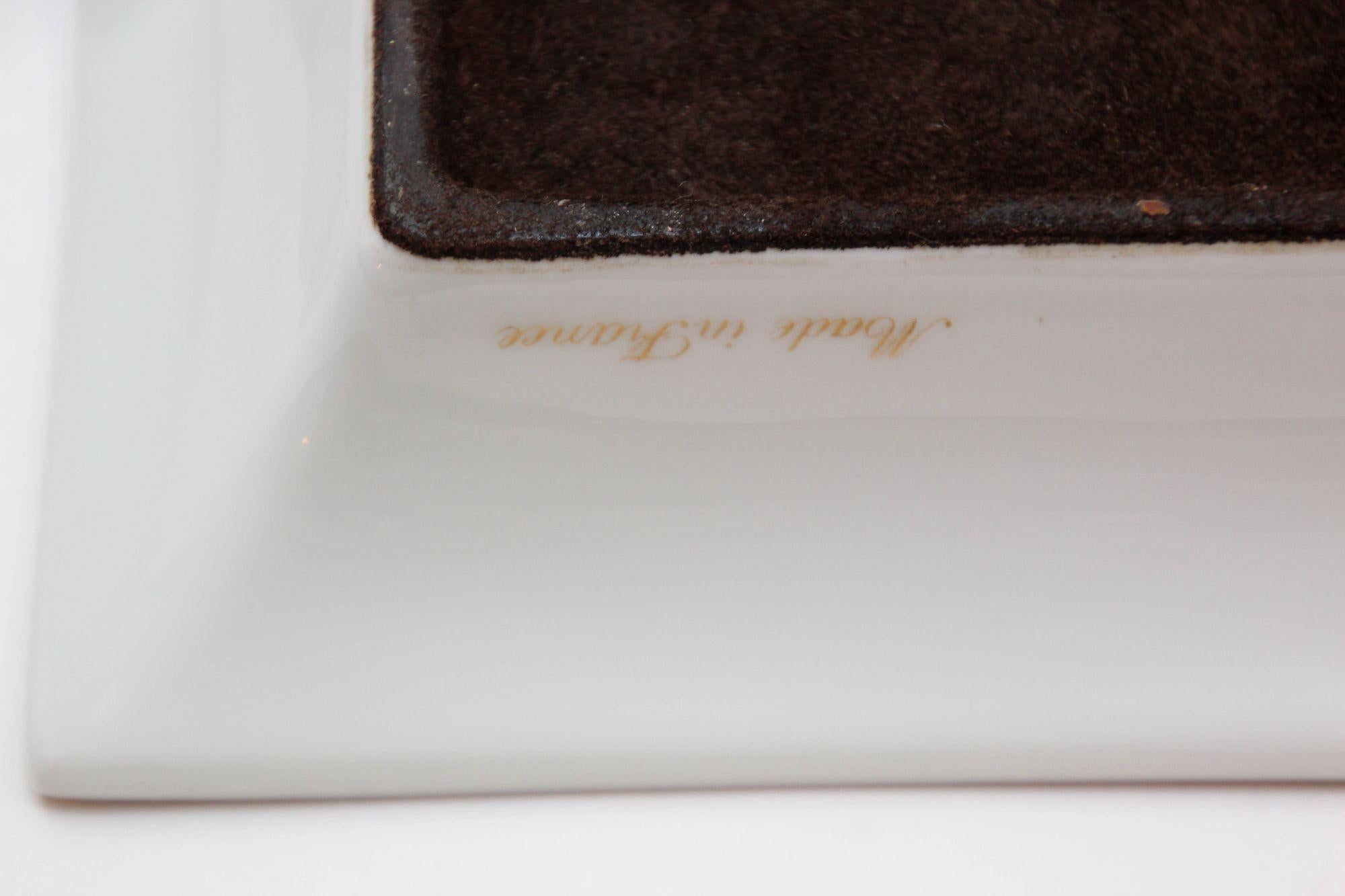 Hermès Paris Ashtray with Podicep Bird Porcelain Dish Catchall 4