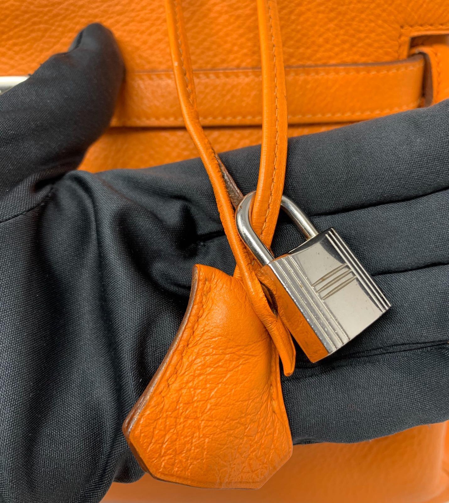 Orange Hermès Paris bag Kelly 35 For Sale