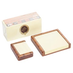 Hermès Paris Bamboo Wood Post-it Holder Pair – With Refill