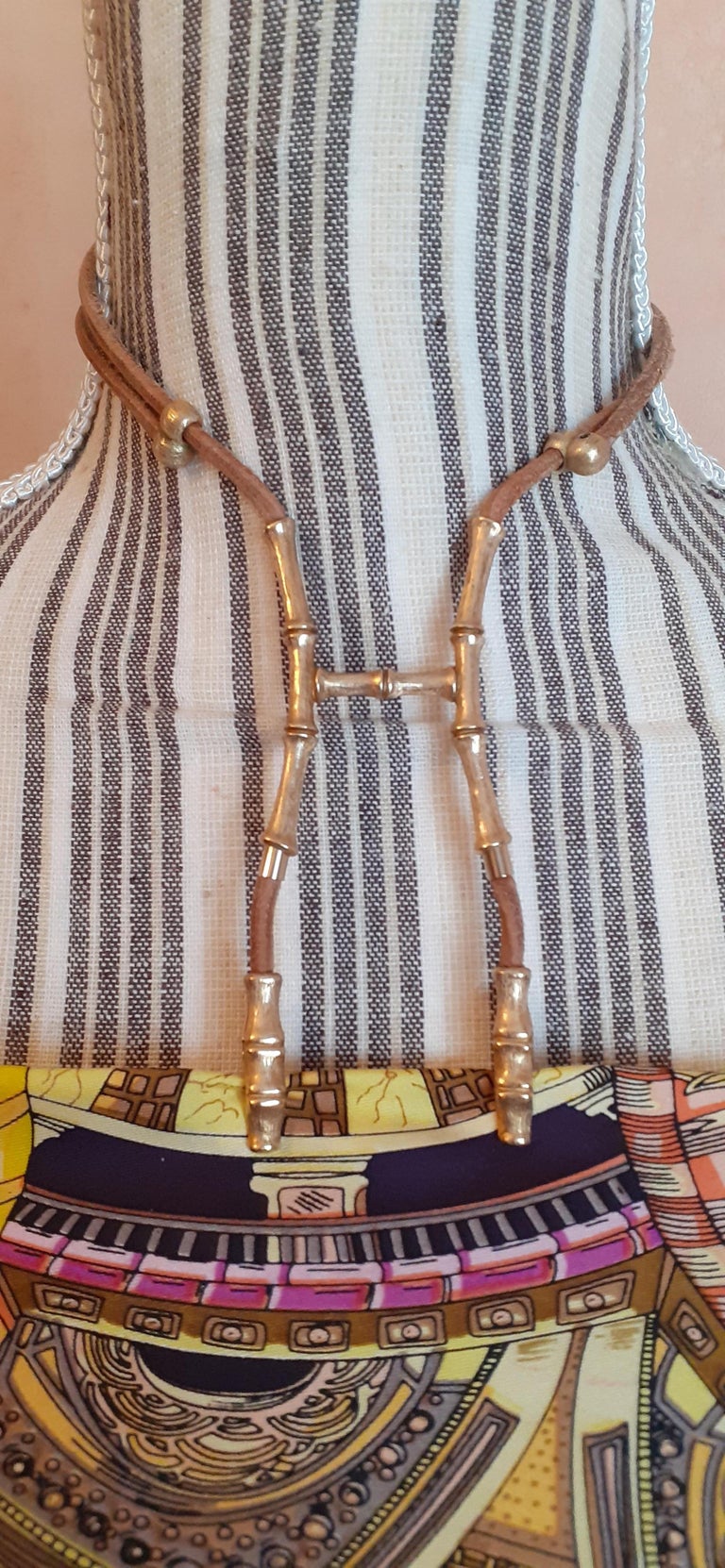 Hermès Paris Bambou Halter Necklace for scarf RARE at 1stDibs 