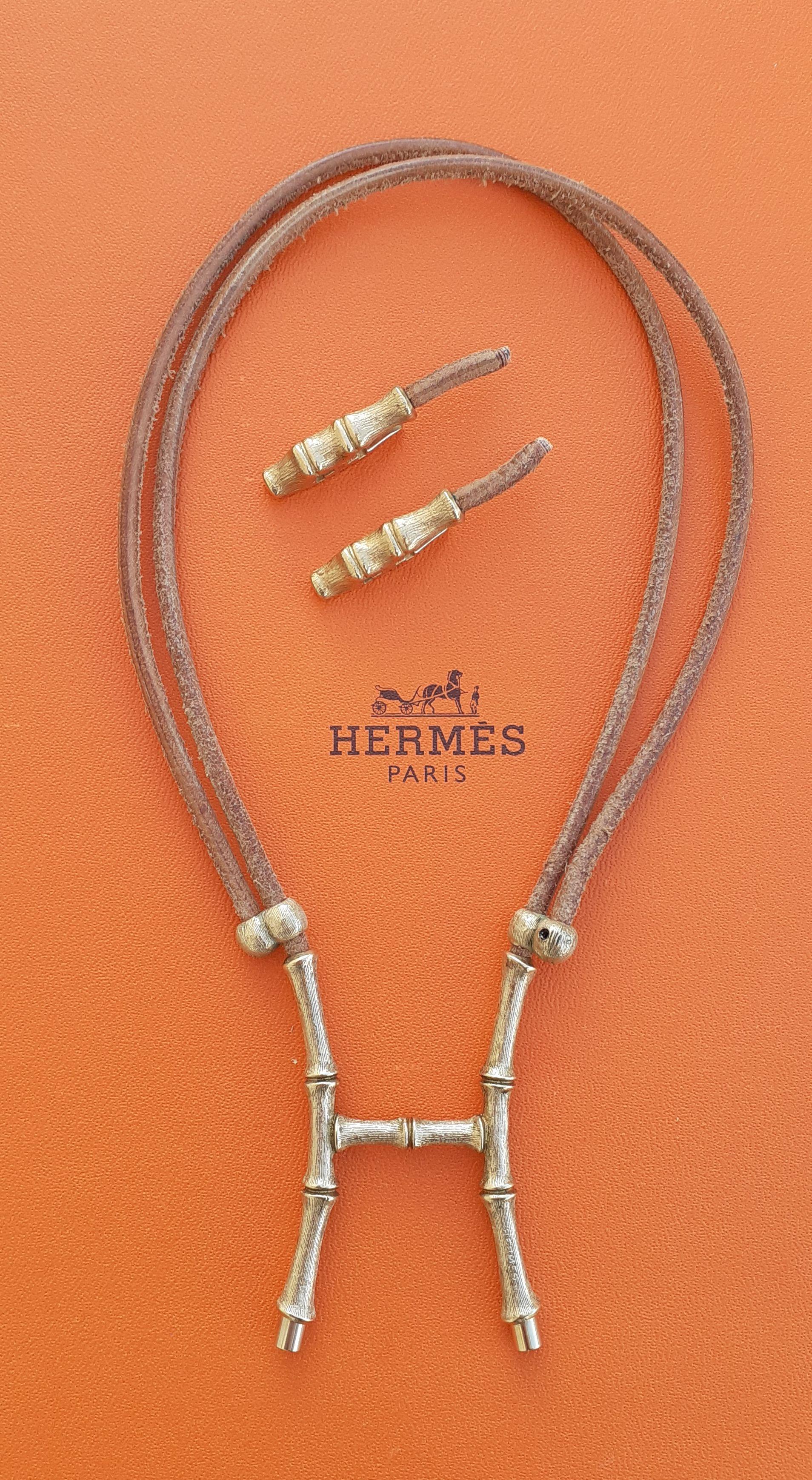 Hermès Paris Bambou Halter Necklace for scarf RARE For Sale 4