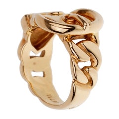 Hermes Paris Belt Buckle 18k Yellow Gold Ring Sz 5 1/2