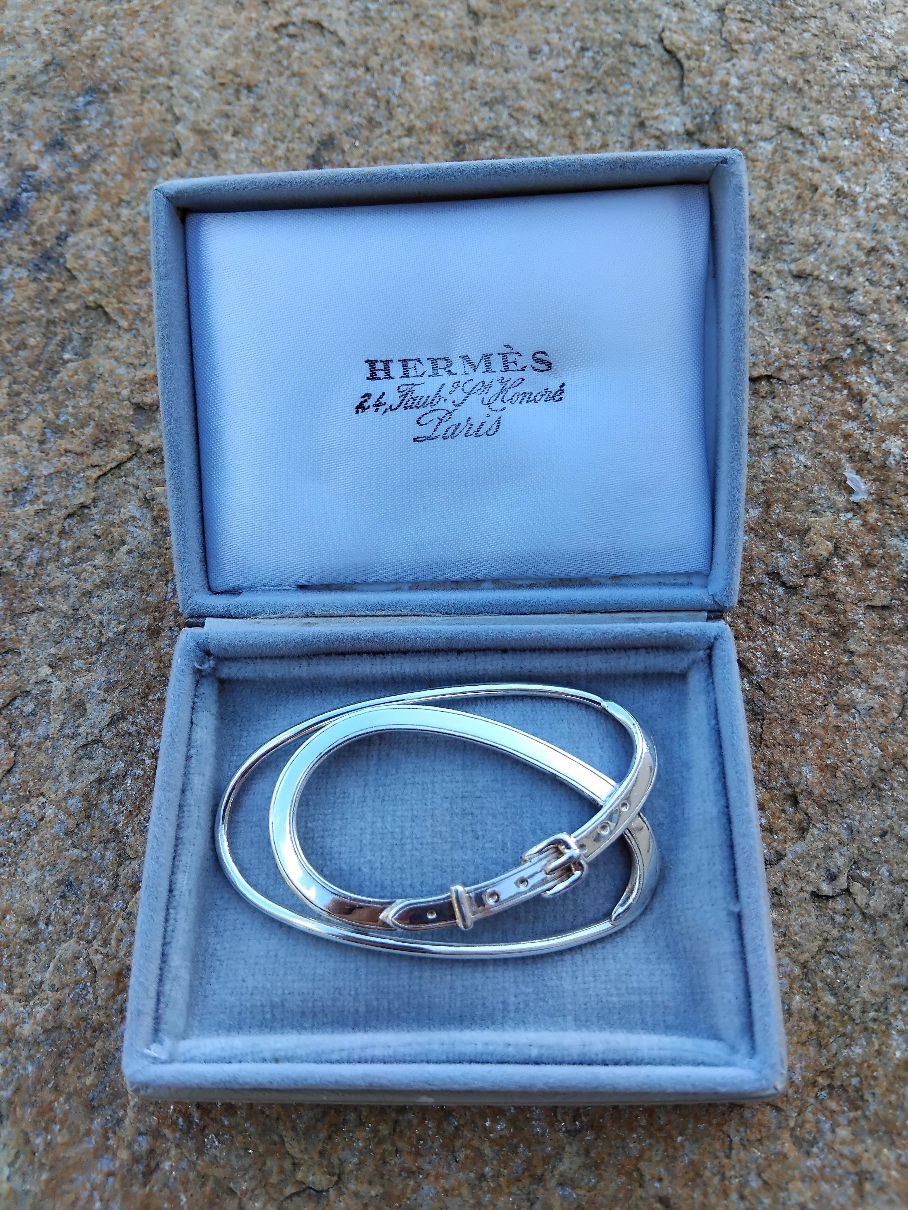 Hermès Paris Geldklammer in Gürtelform Silber im Angebot 10