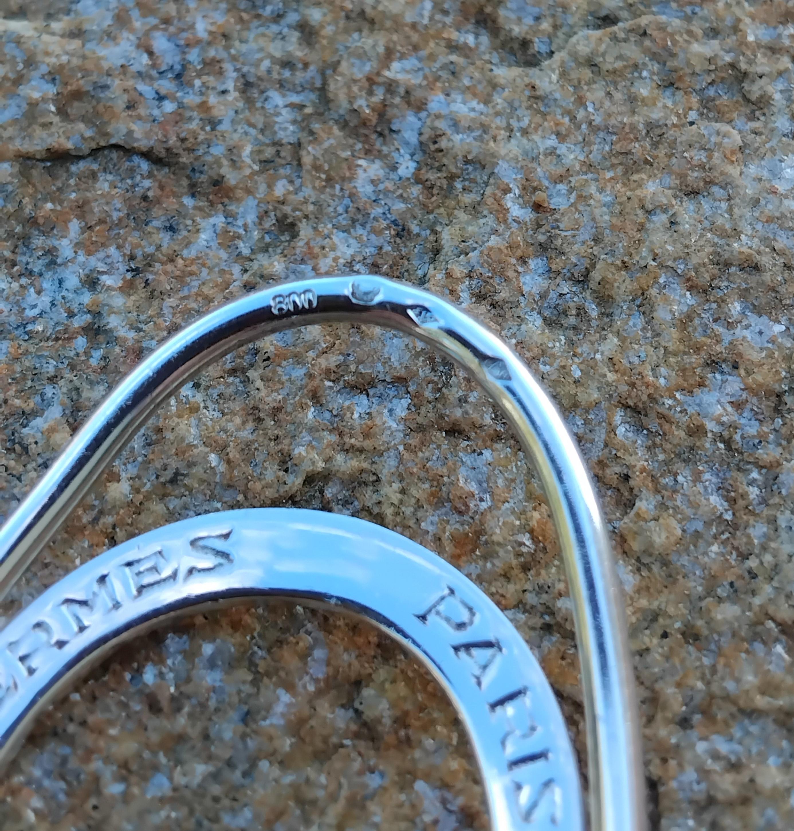 Hermès Paris Geldklammer in Gürtelform Silber im Angebot 4