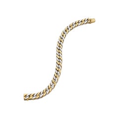 Hermes Paris Bi-Color Gold Curb Link Modernist Bracelet