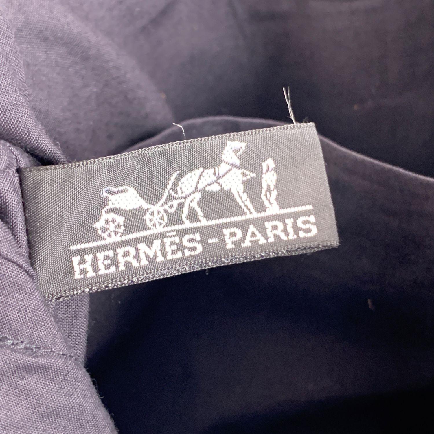 Hermes Paris Tote Bag aus schwarzem Segeltuch mit langen Riemen Ahmedabad 5
