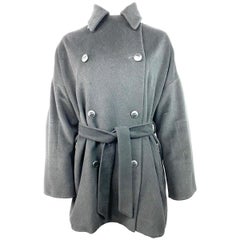 1990s Hermès Grey Long Cape For Sale at 1stDibs