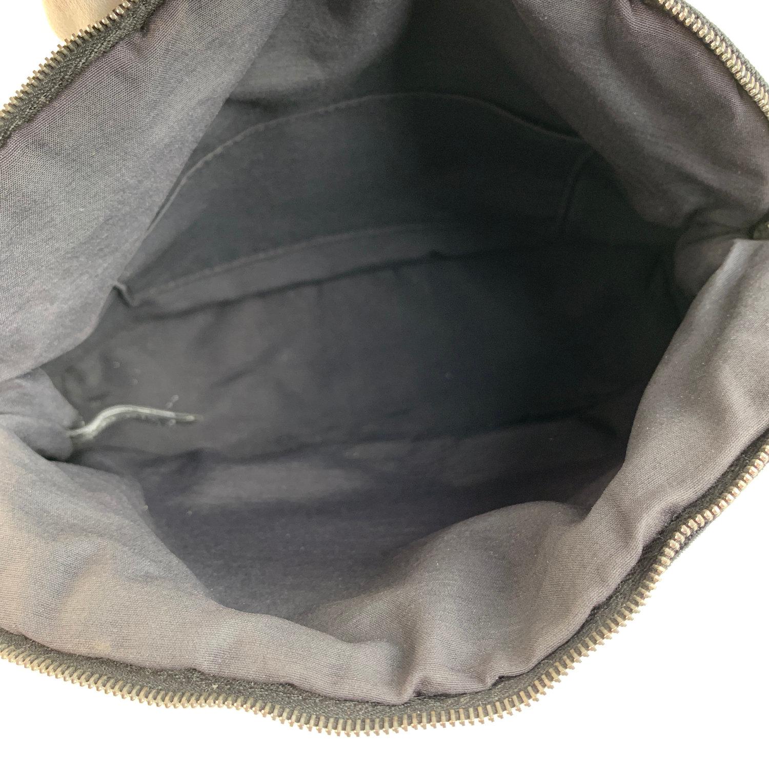 Hermes Paris Black Cotton Canvas Bolide Travel Case Cosmetic Bag 2