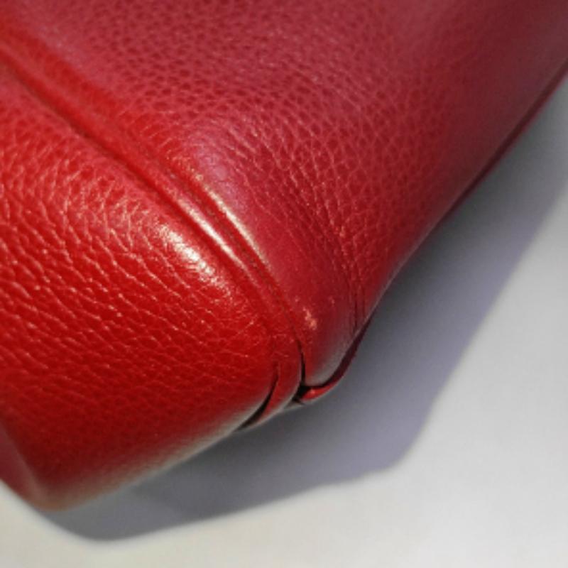 Hermes Paris Bombay 40 Red Clemence Calfskin Leather 2007 7