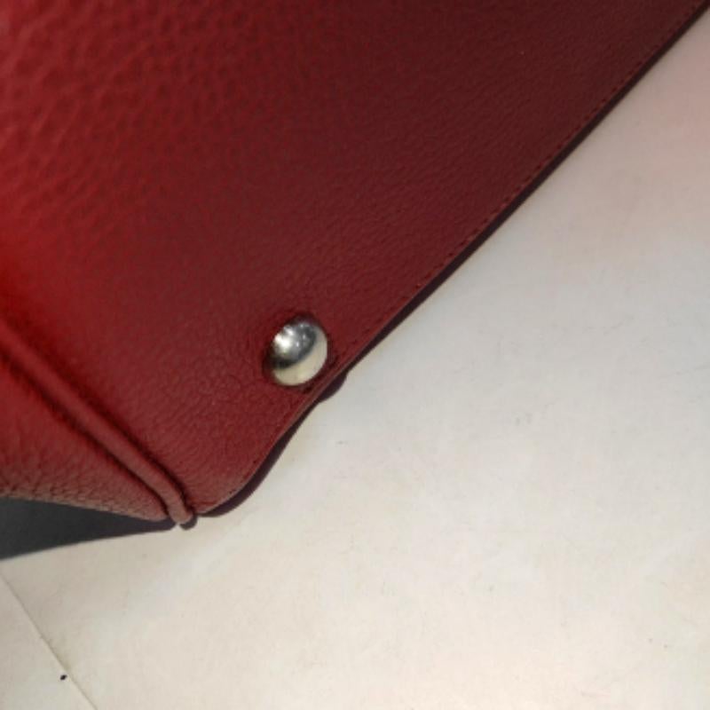 Hermes Paris Bombay 40 Red Clemence Calfskin Leather 2007 8