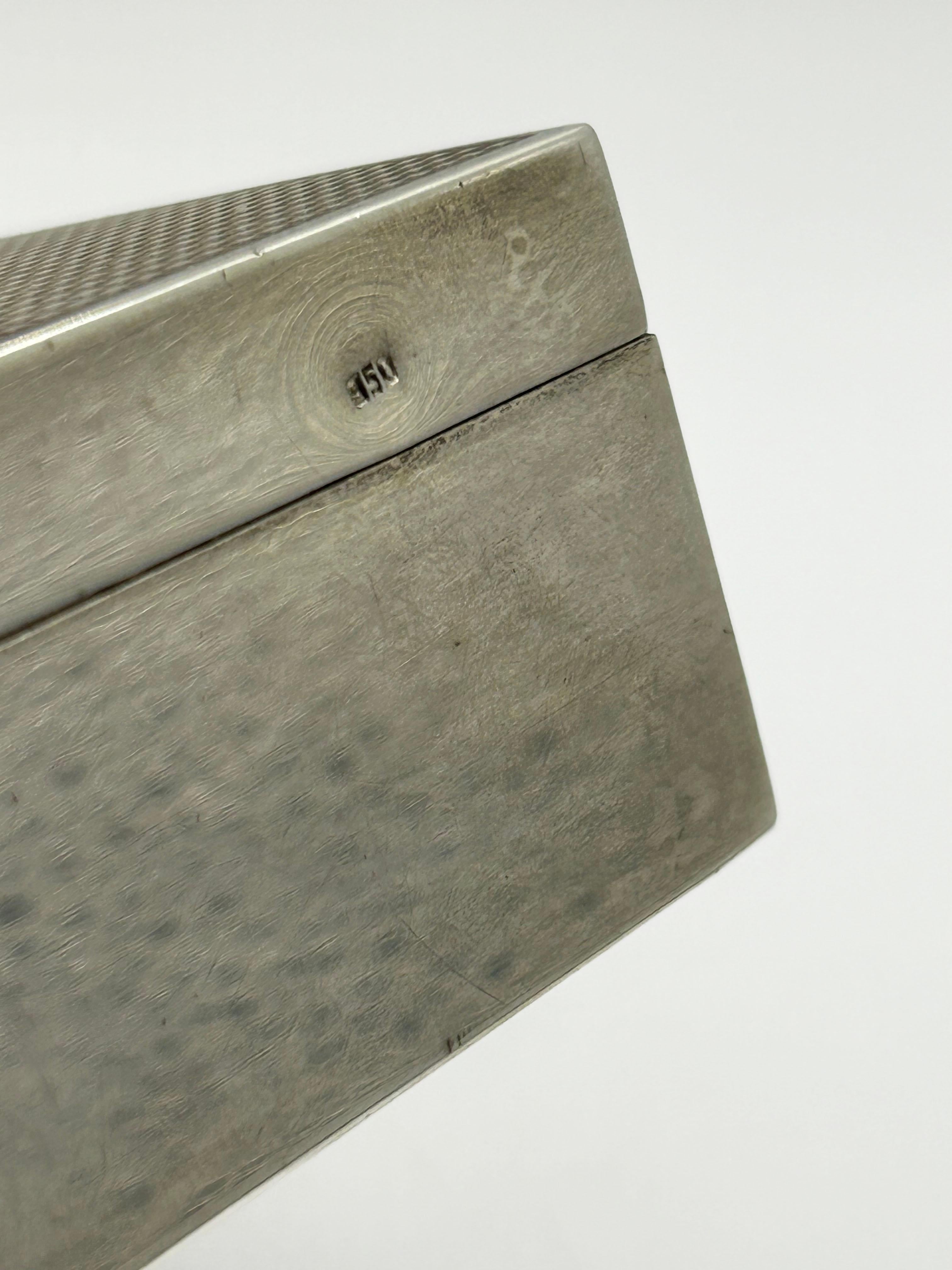 Hermes Pariser Dose aus 950er Sterlingsilber, französisch im Zustand „Gut“ im Angebot in Autonomous City Buenos Aires, CABA