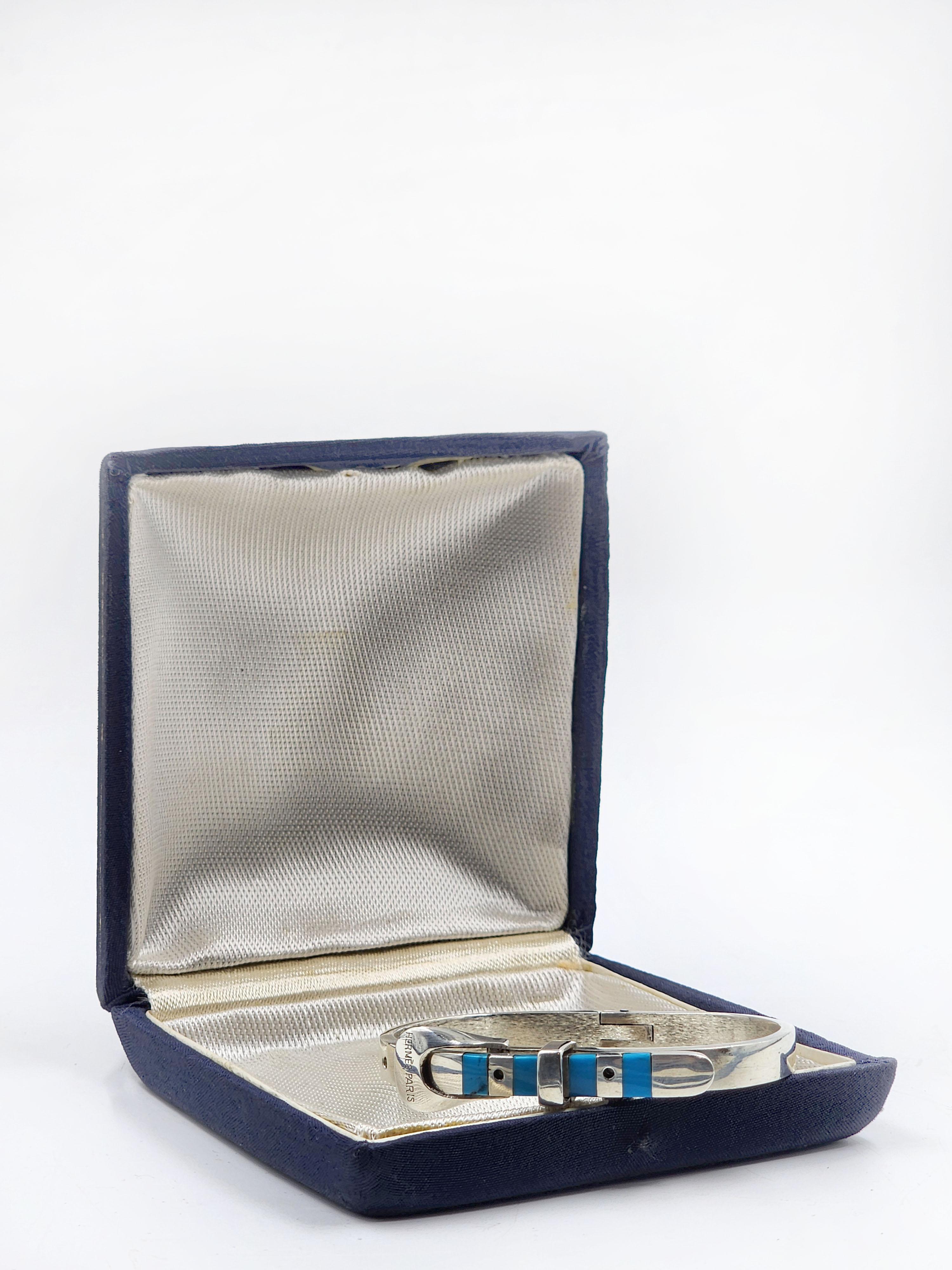 French Hermes Paris bracelet in 925 silver 